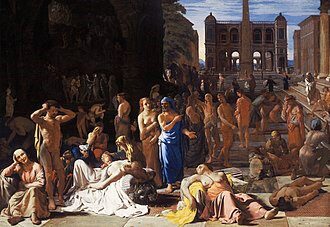 Dipinto di Michiel Sweerts raffigurante la peste di Atene