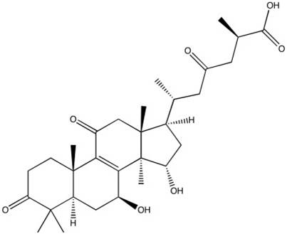 Figura 5 – Struttura chimica di un acido ganoderico