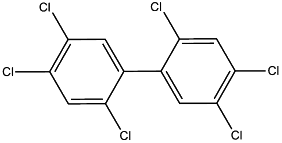 Figure 4 – Polychlorinated biphenyls (PCB) chemical structure – [Credit: biomonitoring.ca.gov]