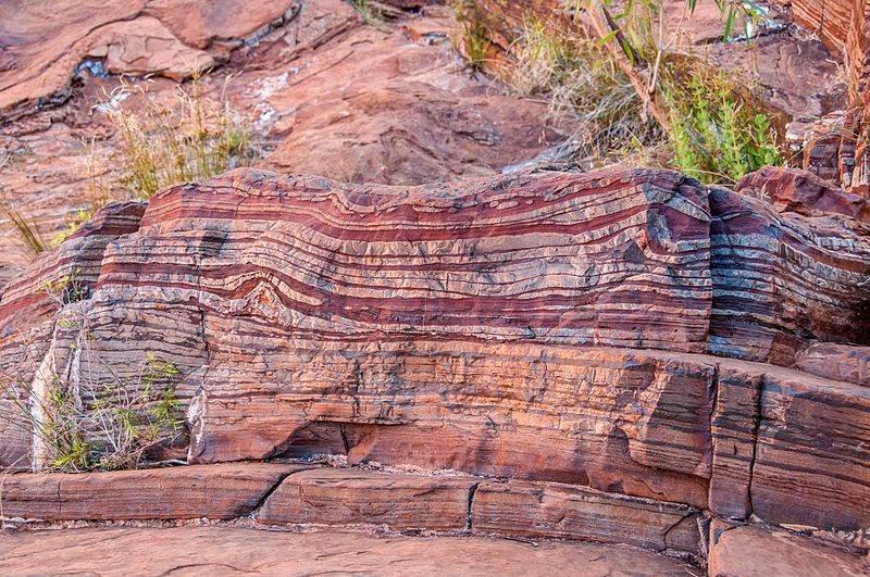 Orizzonti ferriferi a bande, Karijini National Park, Australia  