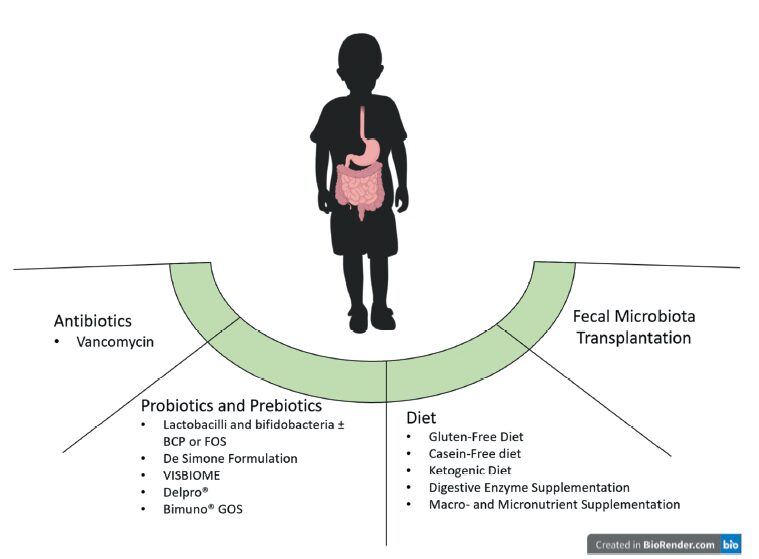 Opzioni terapeutiche possibili per i pazienti ASD con sintomi gastrointestinali