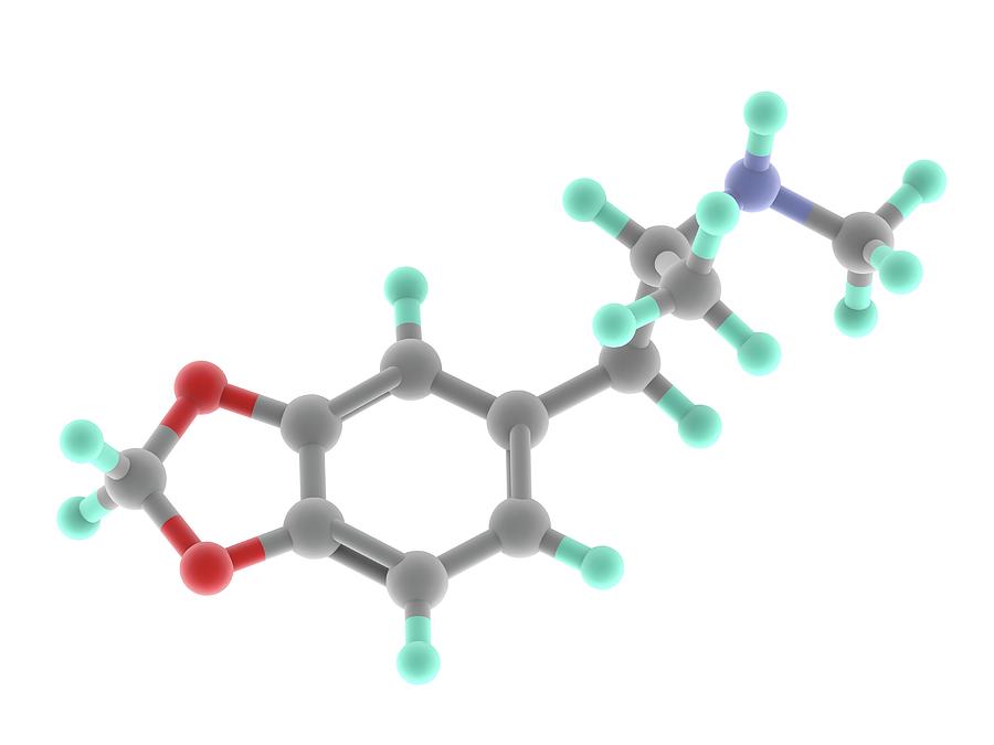 Struttura molecolare della sostanza MDMA
