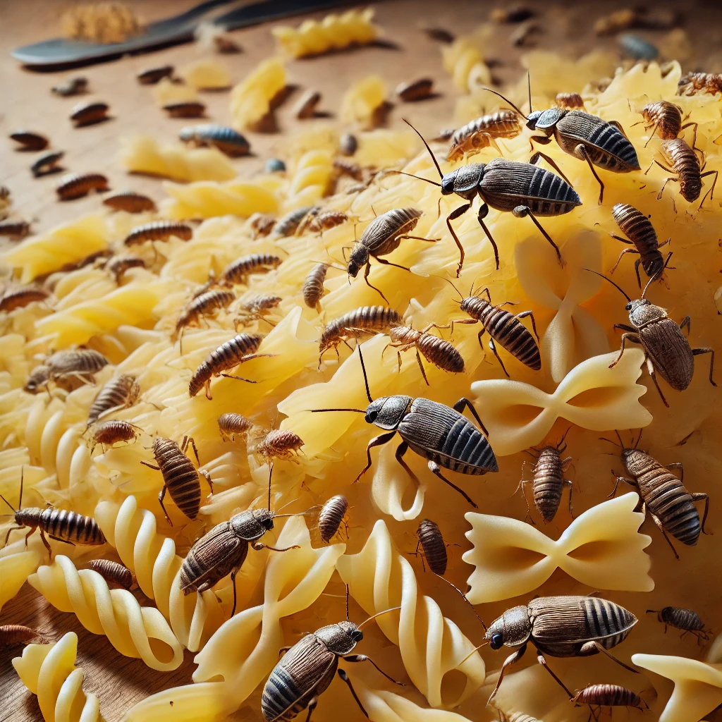 Insetti della pasta in estate